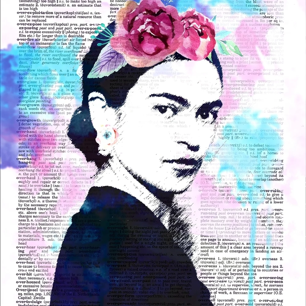 The Frida Kahlo Collection Vintage Dictionary Art Print Bundle